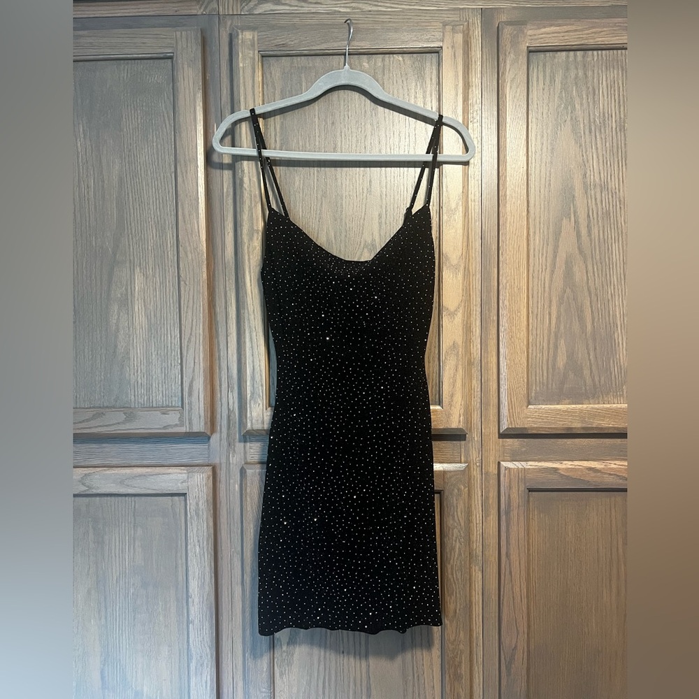 Lush Sparkle Lettuce Edge Minidress